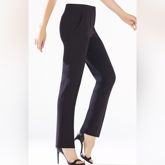 BCBGMaxAzria BLACK ELLIOT STRAIGHT LEG TROUSERS Size 6 - Picture 2 of 15